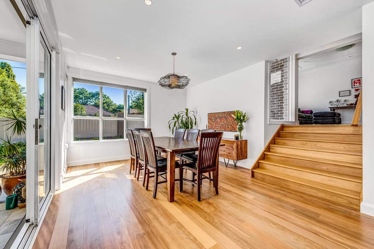 spacious open plan dinner area