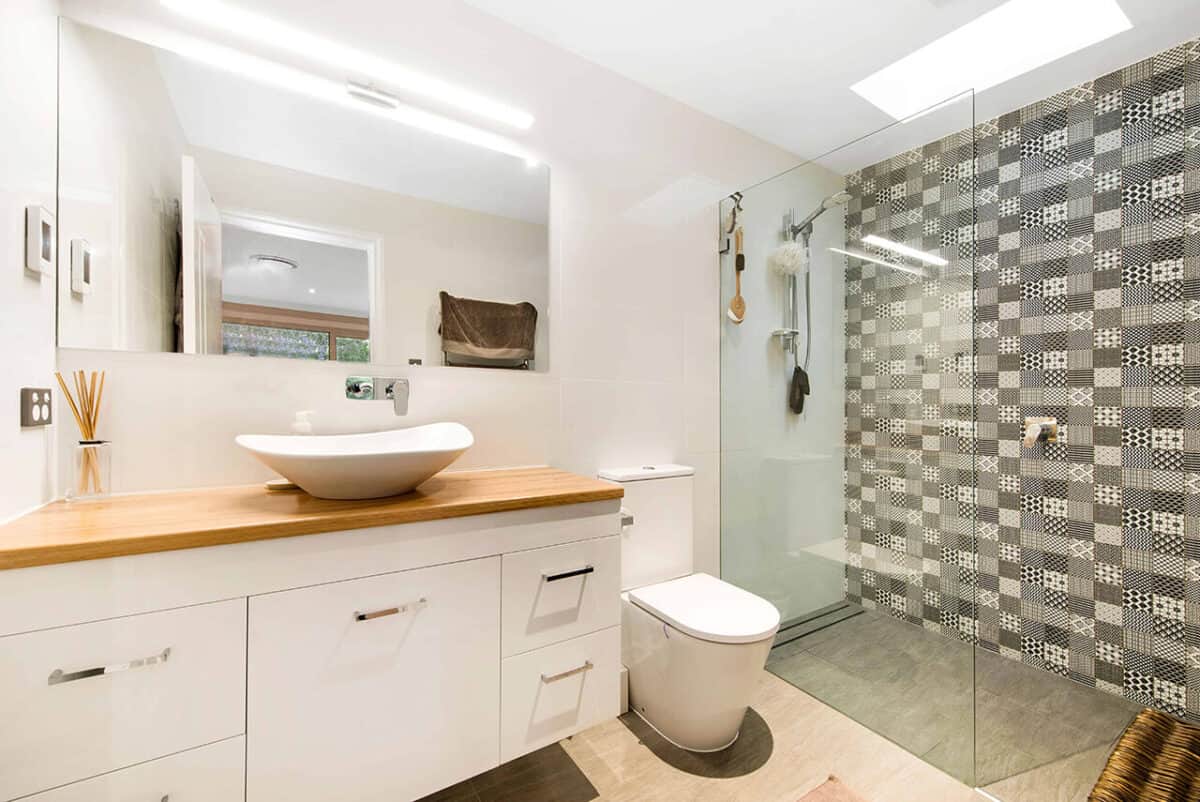 After renovation form a house to a home bathroom
