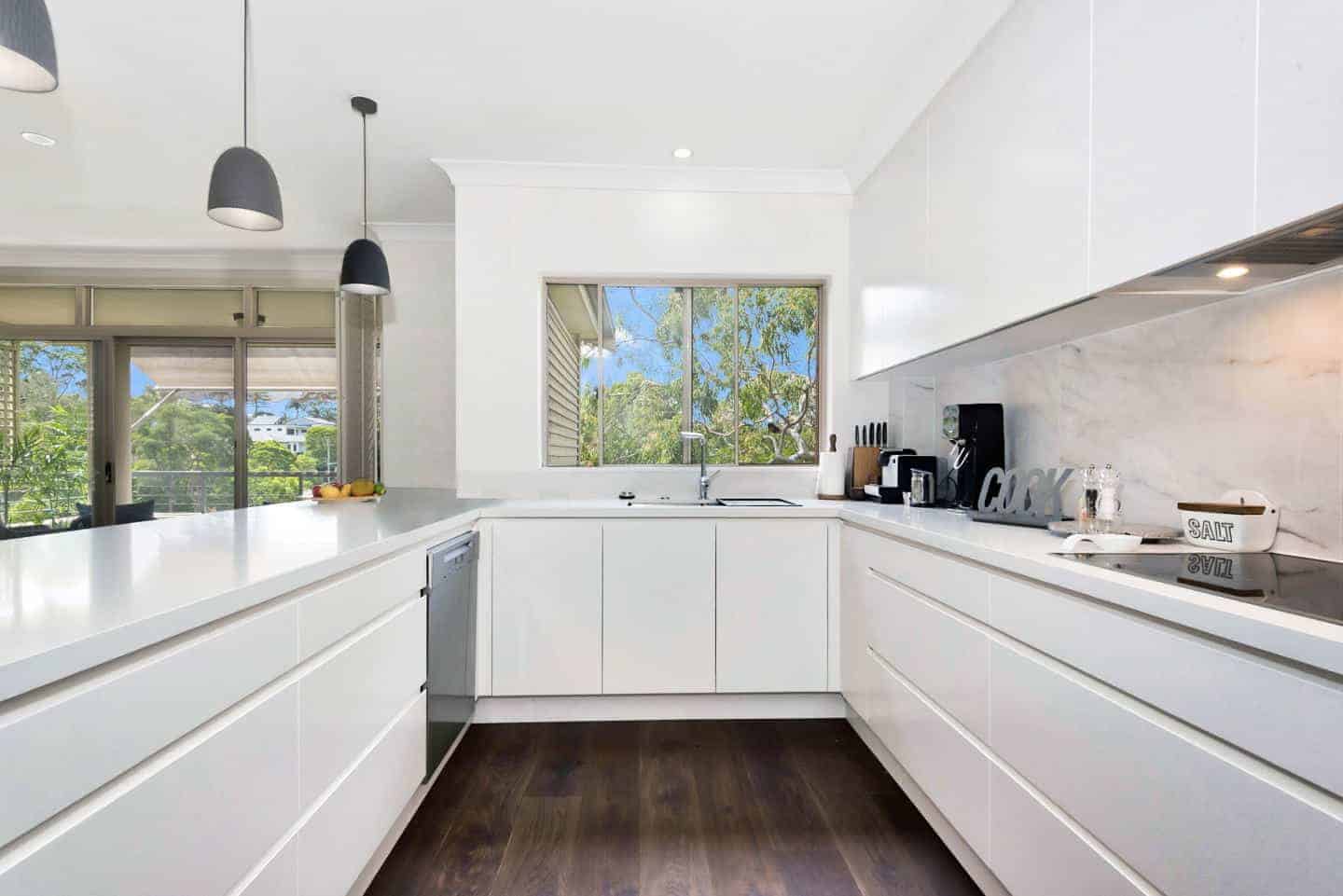 marble white kitchen home renovations sydney