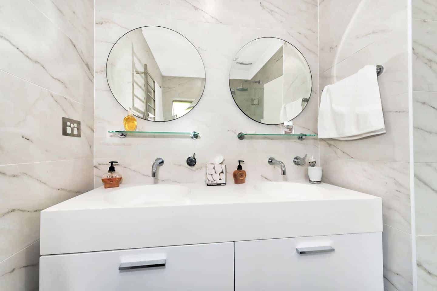 marble bathroom modern home renovations sydney