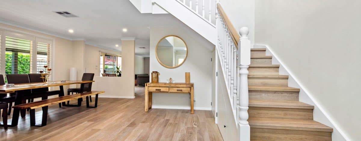 dining room and staircase